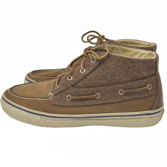 *Sperry Sz 13M Brown Wool & Leather Chukka Boots